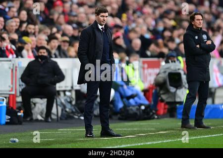 Steven Gerrard directeur de Aston Villa Banque D'Images