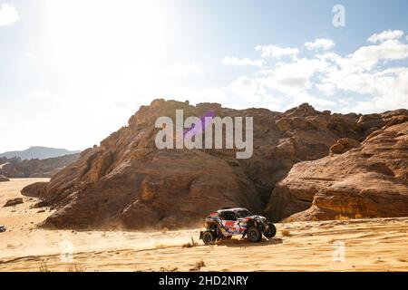 Hail, Arabie Saoudite.02nd janvier 2022.441 Minnitt Geoff (zaf), Rousseau Siegfried (zaf), South Racing CAN-Am, CAN-Am Maverick X3, T4 FIA SSV,Motul, action pendant la phase 1B du Dakar Rally 2022 autour de Hail, le 2nd janvier 2022 à Hail, Arabie Saoudite - photo Frédéric le Floch / DPPI crédit: DPPI Media/Alay Live News Banque D'Images