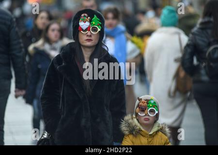 Belgrade pendant la saison d'hiver vacances, Serbie Banque D'Images