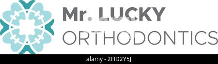 Design moderne et coloré logo MR LUCKY Health Illustration de Vecteur