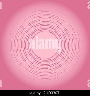 Lignes de vitesse coaxiales rose Pacifique sous forme de vortex.Élément de design tendance pour cadre de bordure, logo de technologie, signe, symbole, Web,imprimés, affiches Illustration de Vecteur