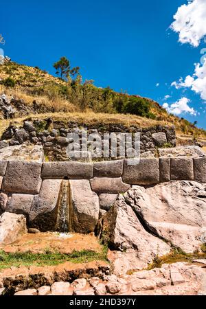 Tambomachay Inca ruines près de Cusco au Pérou Banque D'Images