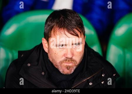 Séville, Espagne.02nd janvier 2022.L'entraîneur de RC Celta Eduardo Coudet vu pendant le match de la Liga Santander 2021/2022 entre Real Betis et RC Celta de Vigo au stade Benito Villamarin à Séville (score final; Real Betis 0:2 RC Celta de Vigo) Credit: SOPA Images Limited/Alay Live News Banque D'Images