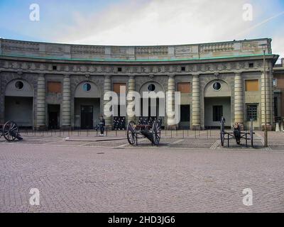 Gardes devant le Palais Royal de Stockholm, Suède Banque D'Images