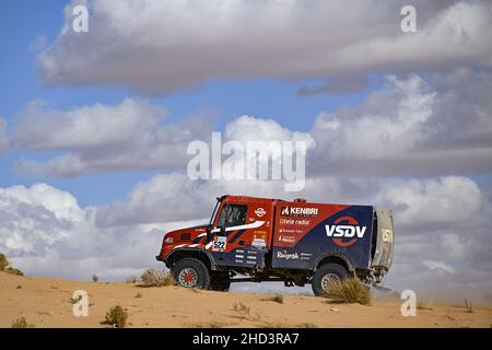 522 de Groot Richard (nld), Hulsebosch Jan (nld), Laan Mark (nld), pompiers Dakar Team, Iveco Magirus 4x4 DRNL, T5 FIA Camion, action pendant la phase 1B du Dakar Rally 2022 autour de Hail, le 2nd janvier 2022 à Hail, Arabie Saoudite - photo: Gigi Soldano/DPPI/LiveMedia Banque D'Images