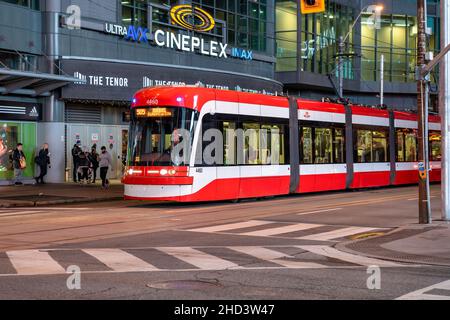 Tramway ou tramway Bombardier, Toronto, Canada Banque D'Images