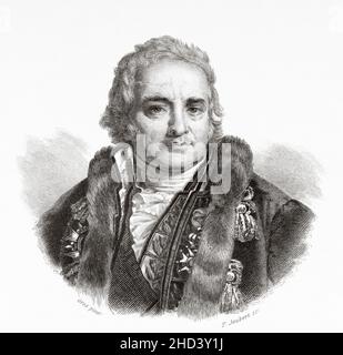 Jean-Antoine Chaptal (1756-1832) comte de Chanteloup, chimiste français, médecin, agronome, industriel,homme d'état, éducateur et philanthrope.France.Europe.Ancienne illustration gravée du 19th siècle de Portraits et histoire des hommes utile par Societe Montyon et Franklin 1837 Banque D'Images