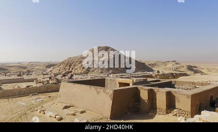 Étape Djoser Pyramid Saqqara nécropole complexe en Egypte Banque D'Images