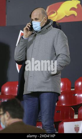 Philippe Clément de Belgique, nouvellement nommé entraîneur de MONACO assiste de la coupe de France, tour de 32, match de football entre Quevilly Rouen Metropole (QRM) et AS Monaco (ASM) le 2 janvier 2022 au Stade Robert Diochon dans le petit-Quevilly près de Rouen, France - photo: Jean Catuffe/DPPI/LiveMedia Banque D'Images