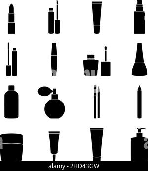 Ensemble d'icônes cosmétiques, illustration vectorielle Illustration de Vecteur