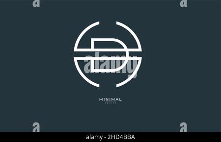 Lettre alphabet icône logo HD ou DH Illustration de Vecteur