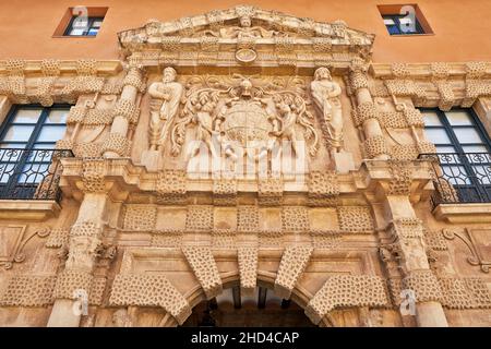 Palacio Condes de Ciro Casa Grande.Almansa.Albacete.Castilla-la Manche.Espagne. Banque D'Images