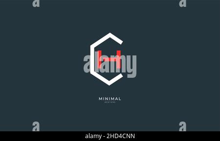 Lettre alphabétique icône logo CH ou HC Illustration de Vecteur