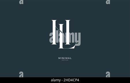 Lettre alphabet icône logo HL et LH Illustration de Vecteur