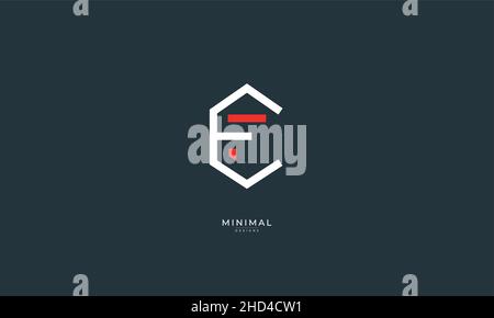 Lettre alphabétique logo d'icône EF ou FE Illustration de Vecteur