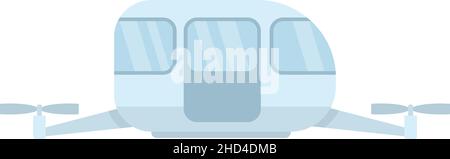 Icône de taxi sans pilote.Illustration plate de l'icône de vecteur de cabine de taxi sans pilote isolée sur fond blanc Illustration de Vecteur