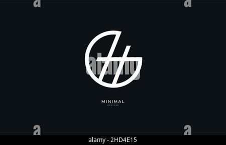 Lettre alphabet icône logo GH ou HG Illustration de Vecteur