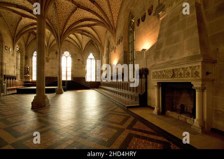 Abbaye de Bebenhausen (Kloster Bebenhausen), près de Tuebingen, Allemagne : réfectoire d'été et d'hiver Banque D'Images