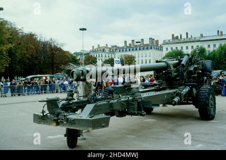 Archives 80ies: Armée française, Illustration, Lyon, France Banque D'Images