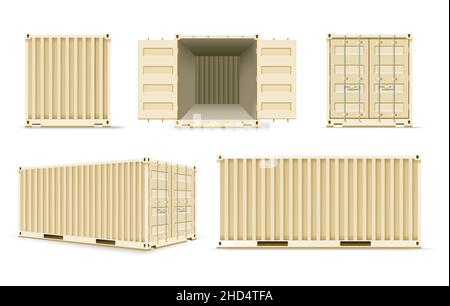 Ouvrir le conteneur Illustration de Vecteur