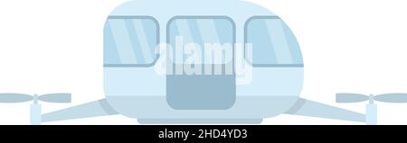 Icône de taxi sans pilote.Illustration plate de l'icône de vecteur de cabine de taxi sans pilote isolée sur fond blanc Illustration de Vecteur