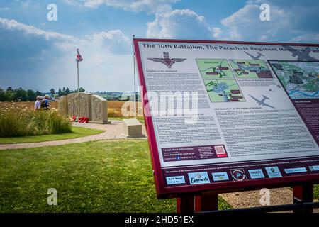 Mémorial du 10e Bataillon du Régiment de parachutistes. Banque D'Images