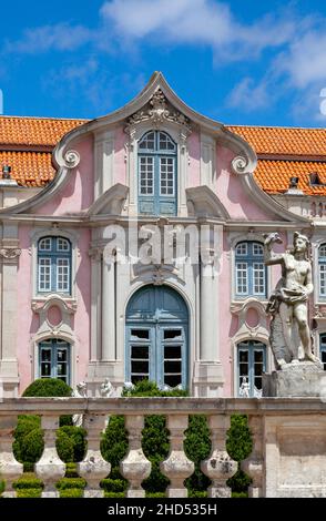 Façade cérémoniale du corps de Logis, Palacio de Queluz, Lisbonne, Portugal, Péninsule ibérique,Europe du Sud-Ouest Banque D'Images