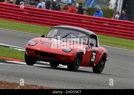 Nick Sleep, Alex Montgomery, Lotus Elan, Trophée internationale pour les voitures GT classiques - pré 1966, une mini-course d'endurance pour les voitures GT pré-1966, un deux pilotes Banque D'Images