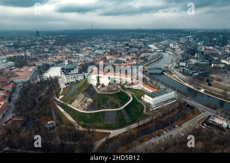 Château de Vilnius et centre-ville Banque D'Images