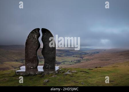 Coupe d'eau au-dessus de Mallerstang, Yorkshire Dales, Cumbria Banque D'Images