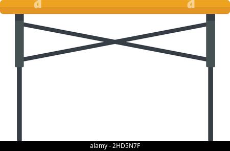 Icône de table de pêche pliante.Illustration plate de l'icône vectorielle de la table de pêche pliante isolée sur fond blanc Illustration de Vecteur