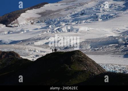 Le glacier Easton et le sommet du montBaker Banque D'Images