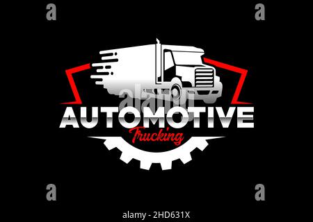 Modèle vectoriel de logo abstrait silhouette de camion. Adapté au logo CARGO, camions de livraison, Logistic Illustration de Vecteur