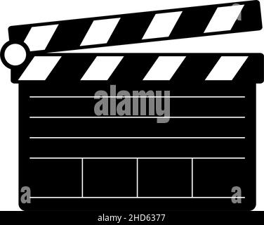 Illustration isolée du vecteur du modèle de conception de l'icône de clapperboard Illustration de Vecteur