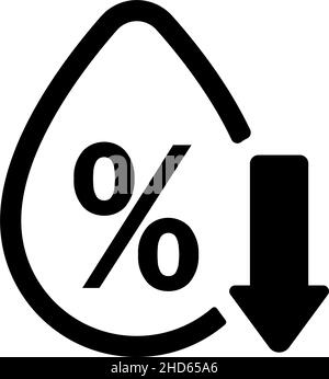 Illustration d'une icône de vecteur de faible humidité ( air sec ) Illustration de Vecteur