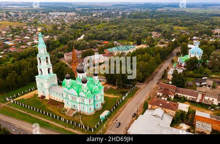 Église de la Trinité à Yaransk, Russie, vue aérienne Banque D'Images