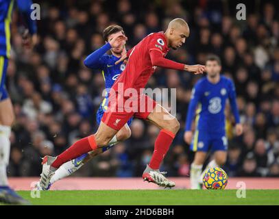 02 janvier - Chelsea / Liverpool - Premier League - Stamford Bridge Fabinho lors du match de la Premier League au Stamford Bridge, Londres crédit photo : © Mark pain / Alamy Live News Banque D'Images