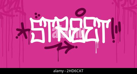 Simple abstrait Hip Hop écrit à la main urbain Street Art style Graffiti Word Street Vector Illustration Illustration de Vecteur