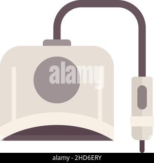 Icône de l'appareil de manucure.Illustration plate de l'icône vectorielle de l'appareil de manucure isolée sur fond blanc Illustration de Vecteur