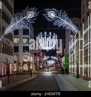 Luxe Bond Street à Londres pendant la saison de Noël. Banque D'Images