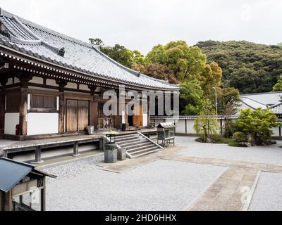 Konan, préfecture de Kochi, Japon - 6 avril 2018 : salle principale de Dainichiji, temple numéro 28 du pèlerinage de Shikoku Banque D'Images