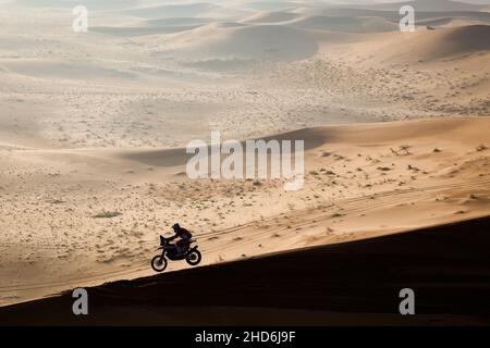 03 Sunderland Sam (aus), GasGas Factory Racing, KTM 450 Rally Factory Replica, moto, W2RC, action pendant la phase 3 du Dakar Rally 2022 entre Al Qaysumah et Al Qaysumah, le 4th 2022 janvier à Al Qaysumah, Arabie Saoudite - photo: Florent Gooden/DPPI/LiveMedia Banque D'Images