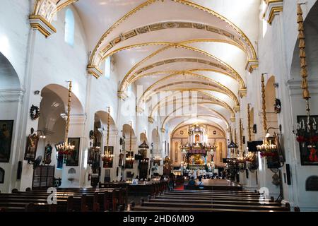 Cathédrale de Vigan - Cathédrale métropolitaine de la conversion de Saint-Paul, ville de Vigan, Philippines Banque D'Images