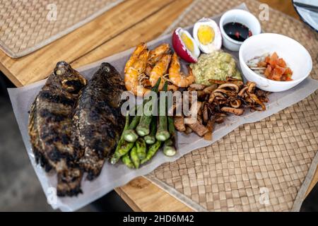 Populaire philippin Food Mixed Grilled au restaurant Banque D'Images