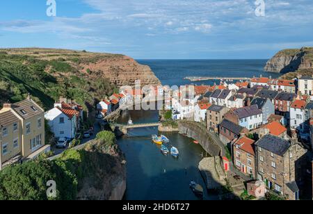 Staithes village de Cow Bar Banque D'Images