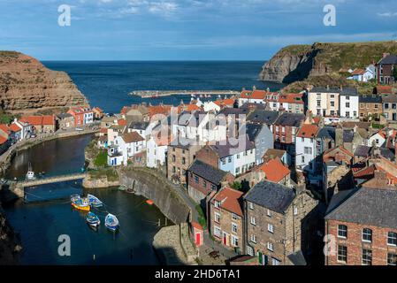 Staithes village de Cow Bar Banque D'Images