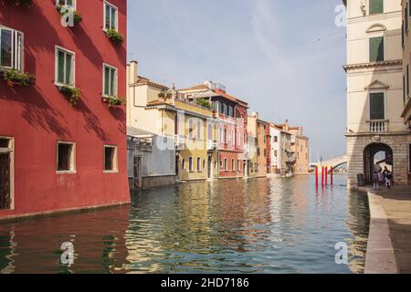 Pont Ponte Vigo, Chioggia, Vénétie, Italie, Europe Banque D'Images