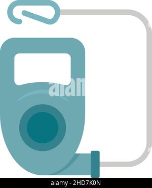 Icône du chien de garde.Illustration plate de l'icône de vecteur du gestionnaire de chien isolée sur fond blanc Illustration de Vecteur