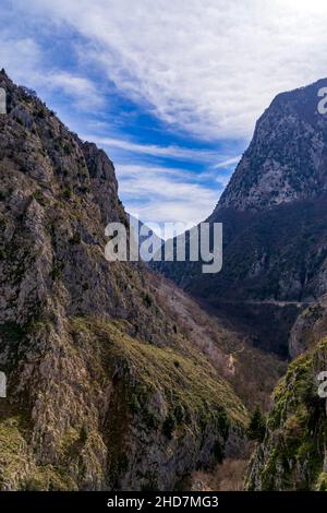 Gole del Sagittario, Gorges du Sagittaire, l’Aquila, Abruzzes, Italie, Europe Banque D'Images