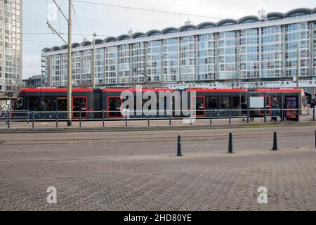 Tram à la place Palaceplein à la Haye pays-Bas 28-12-2019 Banque D'Images